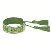 DIOR  green braided bracelet