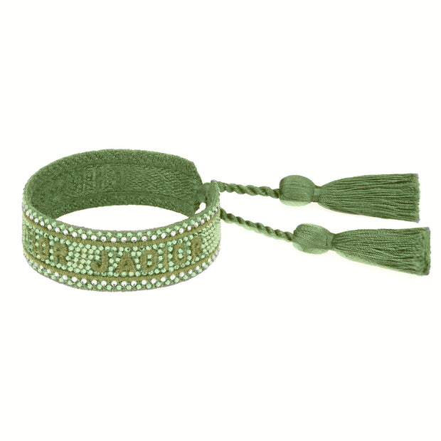 DIOR  green braided bracelet
