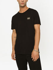 Dolce & Gabbana Black Cotton T-Shirt