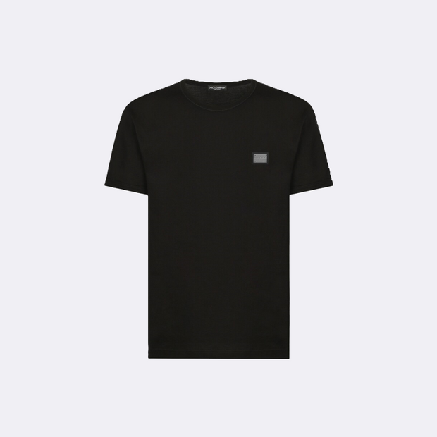 Dolce & Gabbana Black Cotton T-Shirt