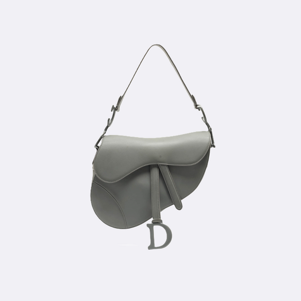 CHRISTIAN DIOR Saddle Grey Bag