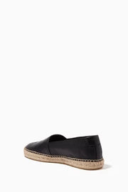 Saint Laurent Toscano Volanato Leather Espardilles