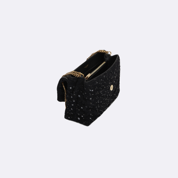 Saint Laurent Small Loulou Sequin Chain Bag