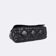 CHRISTIAN DIOR Black Leather Caro Shoulder Bag