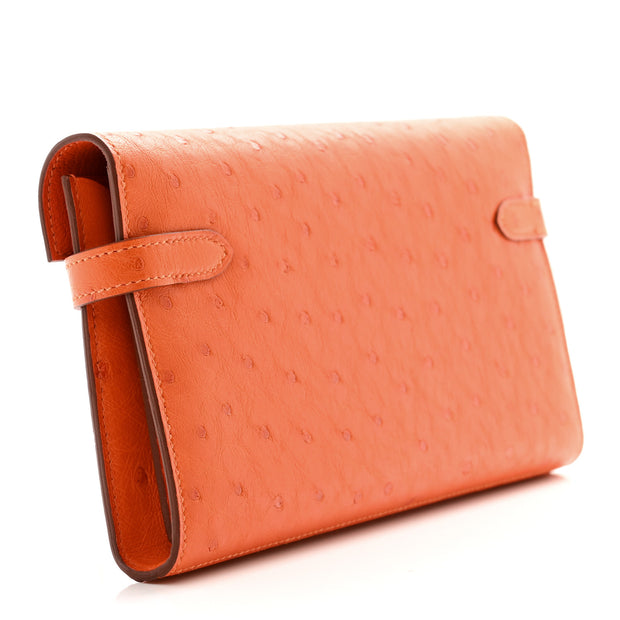Hermes  Ostrich Kelly Longue Bags