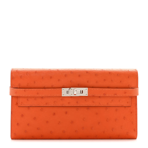 Hermes  Ostrich Kelly Longue Bags