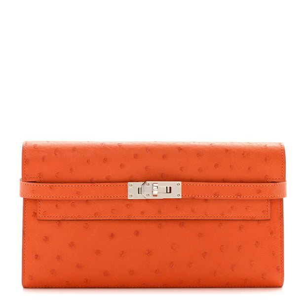Hermes  Ostrich Kelly Longue Bags