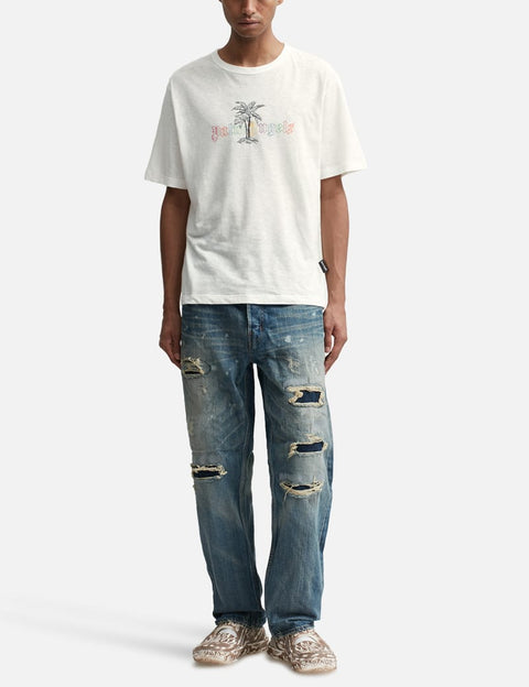 Palm Angels Linen Collar T-Shirt